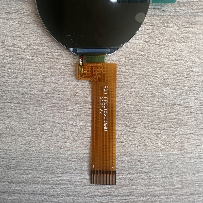 Módulo de Display LCD TFT Transmissivo de 1,52 polegadas 360x360 com Driver ST77916, Brilho de 580 cd/m²